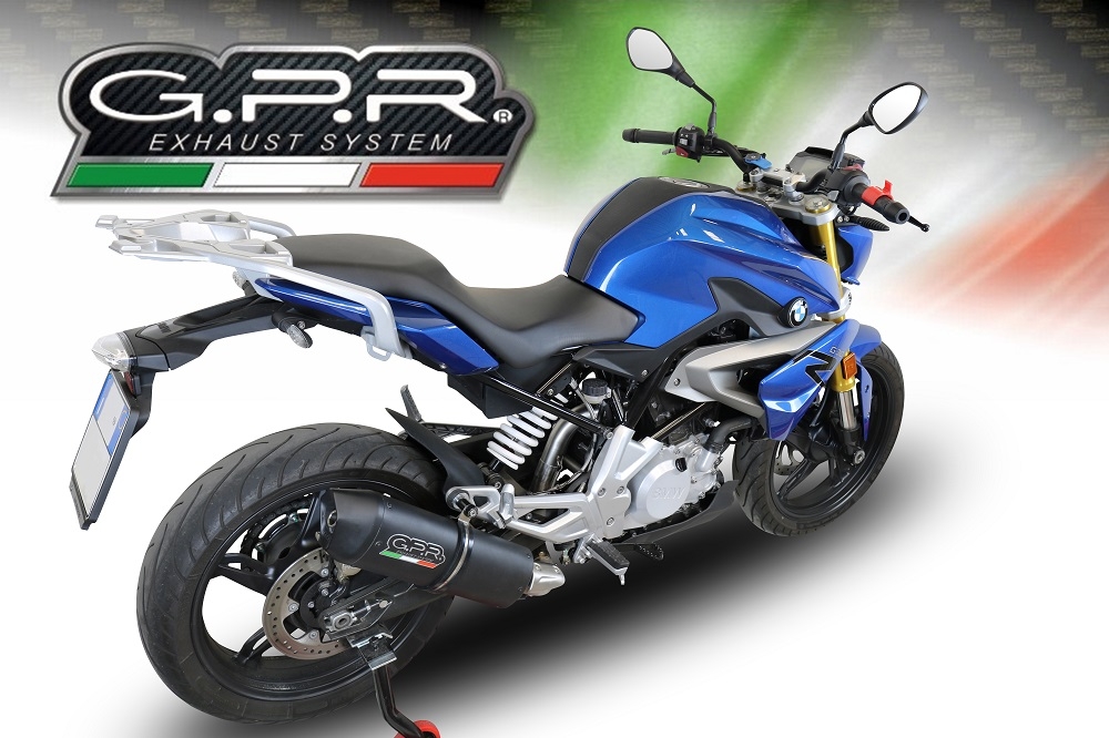 Escape compatível com Bmw G 310 R 2022-2024, Furore Evo4 Nero, Escape completo, não legal para países da UE, com db killer removível 