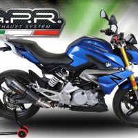 GPR escape compatível com Bmw G 310 R 2022-2024, New Grand Prix Evo Poppy, Sistema homologado com catalisador linha completa, silencioso mais coletor 