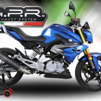GPR escape compatível com  Bmw G 310 R 2017-2021, M3 Black Titanium, Sistema homologado com catalisador linha completa, silencioso mais coletor 