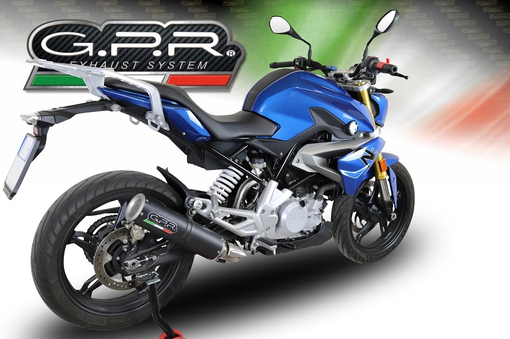 GPR escape compatível com  Bmw G 310 R 2017-2021, M3 Black Titanium, Sistema homologado com catalisador linha completa, silencioso mais coletor 