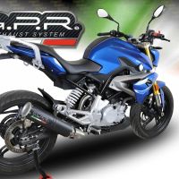 GPR escape compatível com  Bmw G 310 R 2017-2021, M3 Black Titanium, Sistema homologado com catalisador linha completa, silencioso mais coletor 