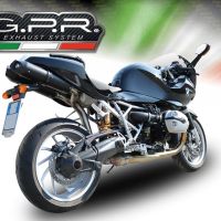 Escape compatível com Bmw R 1200 S 2006-2008, Furore Nero, Par de silenciosos de escape homologadas, com db killer removível e tubos de ligação específicos 