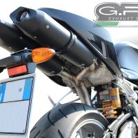 Escape compatível com Bmw R 1200 S 2006-2008, Furore Nero, Par de silenciosos de escape homologadas, com db killer removível e tubos de ligação específicos 