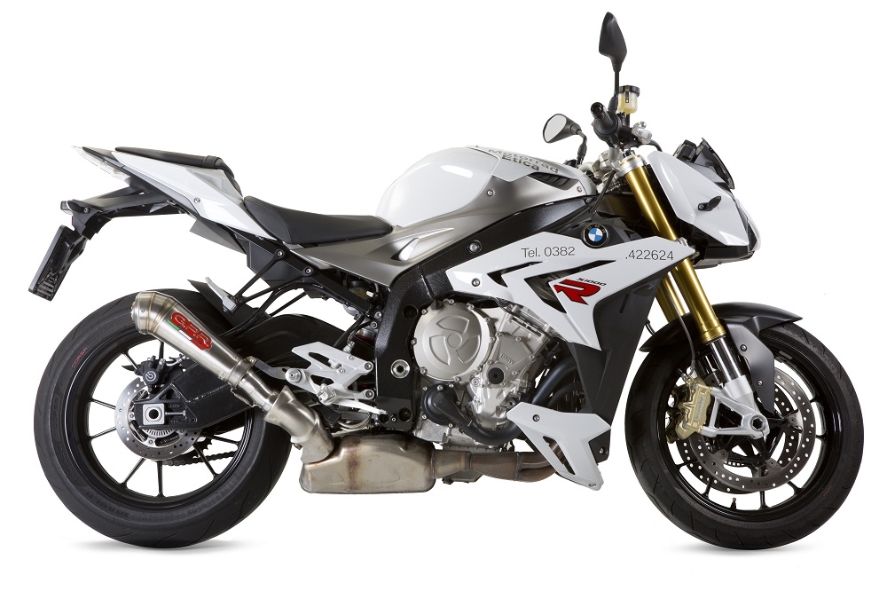 Escape compatível com Bmw S 1000 R -M 2014-2016, Powercone Evo, Escape legal, homologado, silenciador com db killer removível e tubo de ligação específico 