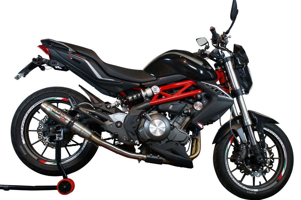 Escape compatível com Benelli Bn 302 S 2015-2016, Deeptone Inox, Escape legal, homologado, silenciador com db killer removível e tubo de ligação específico 