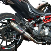 Escape compatível com Benelli Bn 302 S 2015-2016, Deeptone Inox, Escape legal, homologado, silenciador com db killer removível e tubo de ligação específico 