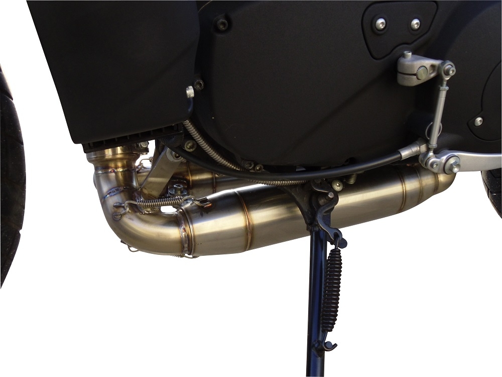 Escape compatível com Buell Xb 9 2003-2007, Deeptone Inox, Par de silenciosos de escape homologadas, com db killer removível e tubos de ligação específicos 