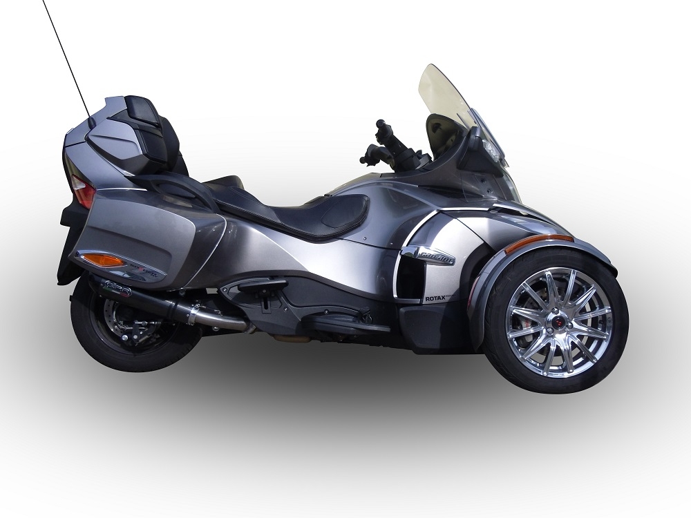 GPR escape compatível com  Can Am Spyder 1000 Rs -RSs  2013-2016, New Grand Prix Evo Poppy, Escape legal, homologado, silenciador com catalisador, db killer removível e tubo de ligação específico 