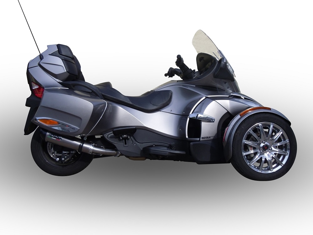 GPR escape compatível com  Can Am Spyder 1000 St -Sts 2013-2016, New Grand Prix Evo Titanium, Escape legal, homologado, silenciador com catalisador, db killer removível e tubo de ligação específico 