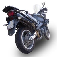 Escape compatível com Aprilia Etv Caponord 1000 Rally 2001-2007, Furore Nero, Par de silenciosos de escape homologadas, com db killer removível e tubos de ligação específicos 