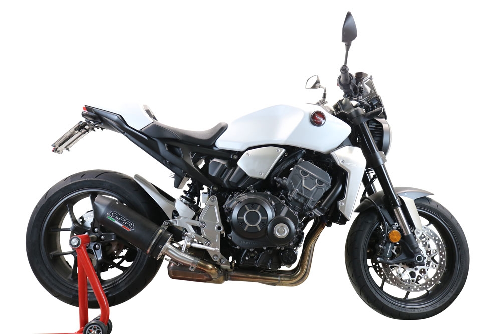 Escape compatível com Honda Cb 1000 R 2018-2020, Furore Evo4 Nero, Escape legal, homologado, silenciador com db killer removível e tubo de ligação específico 