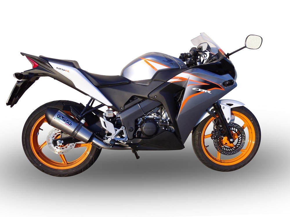 GPR escape compatível com  Honda Cbr 125 R 2011-2016, New Grand Prix Evo Titanium, Escape completo, não legal para países da UE, com db killer removível 