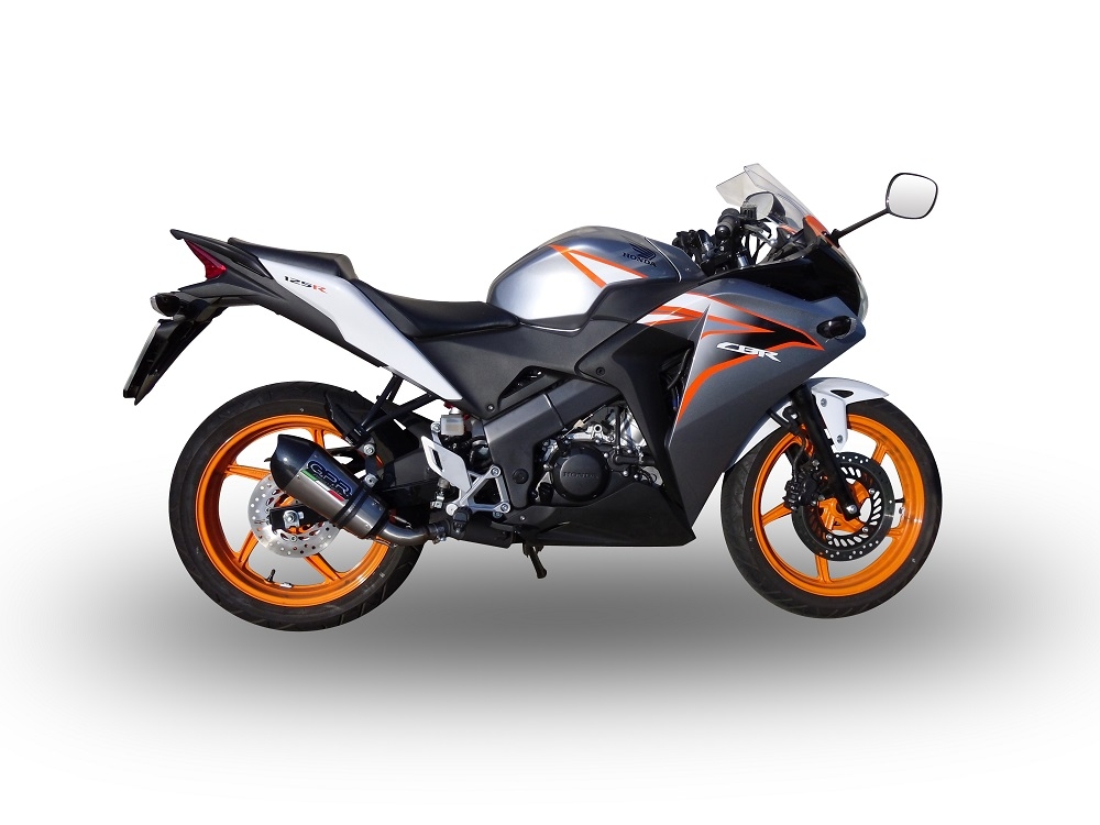 GPR escape compatível com  Honda Cbr 125 R 2011-2016, New Grand Prix Evo Titanium, Escape homologado, legal para mercados NÃO europeus, incluindo tubo de ligação e db killer removível 