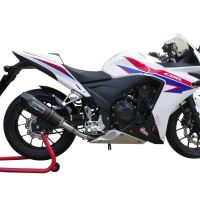 GPR escape compatível com  Honda Cbr 500 R 2023-2024, New Grand Prix Evo Black Titanium, Escape legal, homologado, silenciador com db killer removível e tubo de ligação específico 