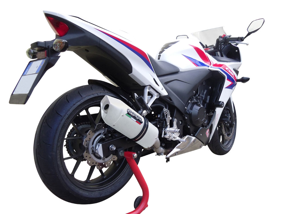 Escape compatível com Honda Cbr 500 R 2019-2022, Albus Evo4, Escape legal, homologado, silenciador com db killer removível e tubo de ligação específico 