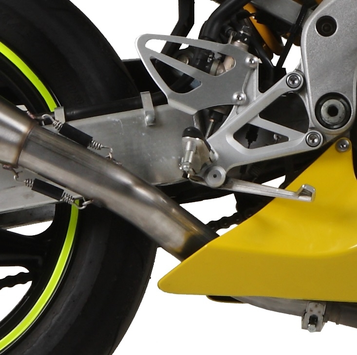 Escape compatível com Honda Cbr 600 F - Sport 2001-2007, Trioval, Escape legal, homologado, silenciador com db killer removível e tubo de ligação específico 