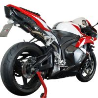 Escape compatível com Honda Cbr 600 Rr 2005-2006, Tiburon Poppy, Sistema racing Silencioso com tubo de ligação 