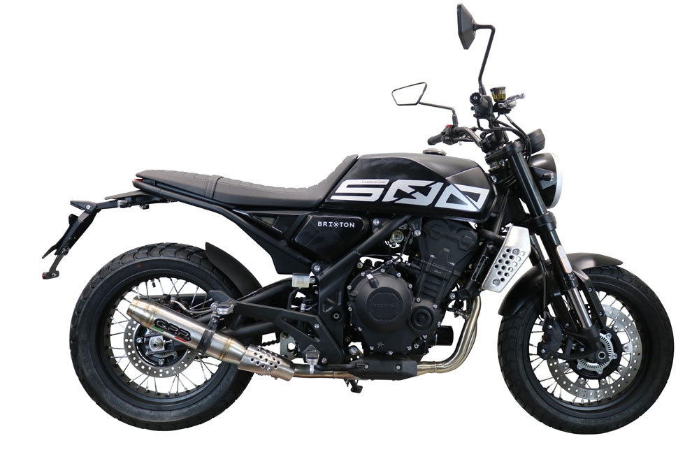 Escape compatível com Brixton CroSsfire 500 X 2020-2021, Deeptone Inox, Escape legal, homologado, silenciador com db killer removível e tubo de ligação específico 