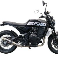 Escape compatível com Brixton CroSsfire 500 X 2020-2021, Deeptone Inox, Escape legal, homologado, silenciador com db killer removível e tubo de ligação específico 