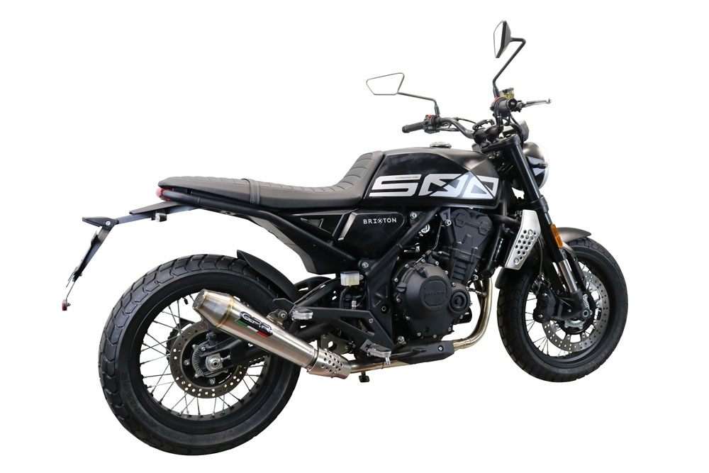 Escape compatível com Brixton CroSsfire 500 X 2020-2021, Ultracone, Escape legal, homologado, silenciador com db killer removível e tubo de ligação específico 