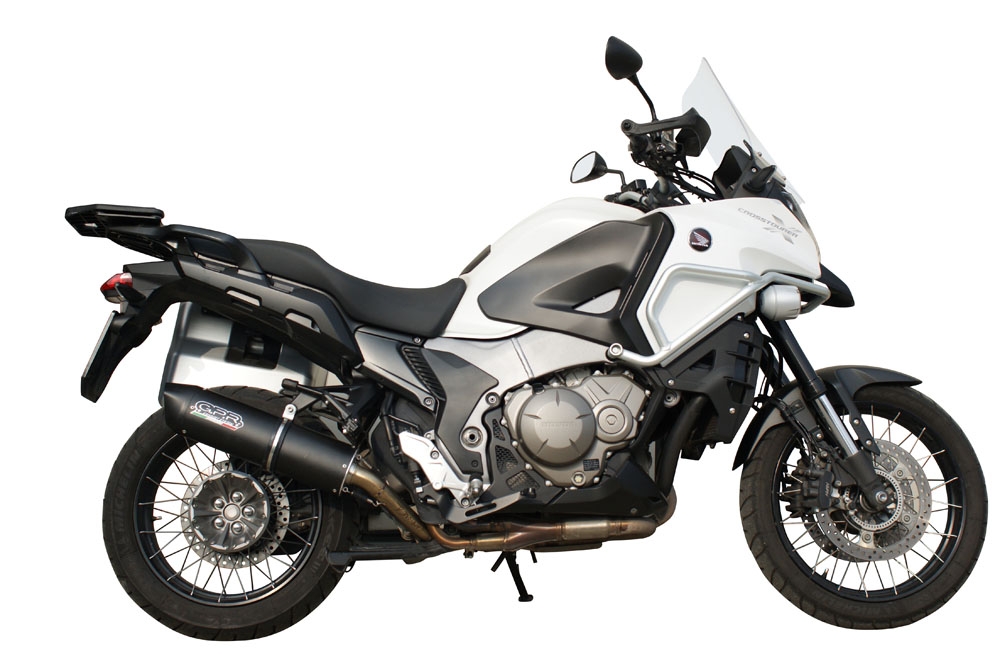 Escape compatível com Honda VFR1200X Crosstourer 2011-2016, Furore Nero, Escape legal, homologado, silenciador com db killer removível e tubo de ligação específico 