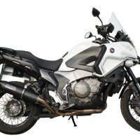 Escape compatível com Honda VFR1200X Crosstourer 2011-2016, Furore Nero, Escape legal, homologado, silenciador com db killer removível e tubo de ligação específico 