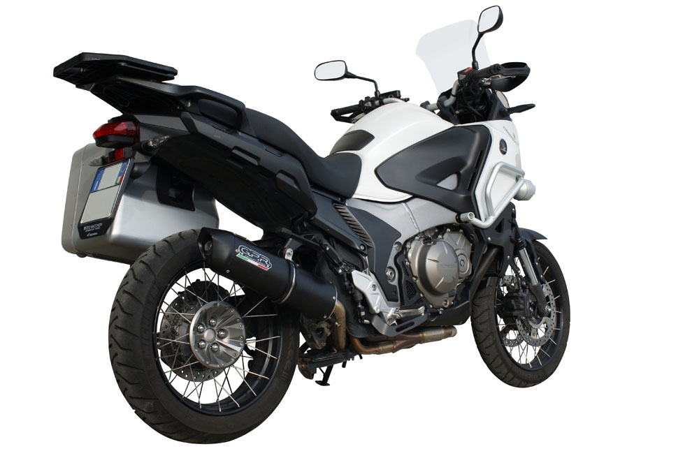 Escape compatível com Honda VFR1200X Crosstourer 2011-2016, Furore Nero, Escape legal, homologado, silenciador com db killer removível e tubo de ligação específico 