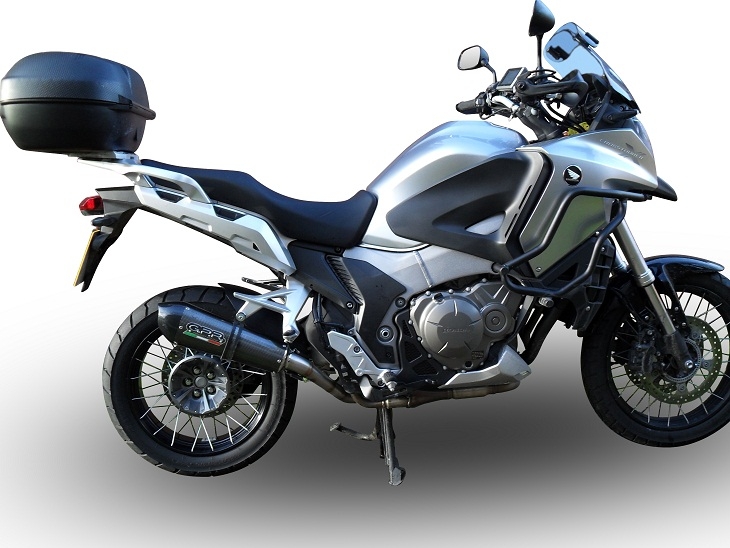 GPR escape compatível com  Honda VFR1200X Crosstourer 2011-2016, New Grand Prix Evo Titanium, Escape legal, homologado, silenciador com db killer removível e tubo de ligação específico 