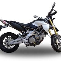 Escape compatível com Aprilia Dorsoduro 900 2017-2020, Deeptone Inox, Escapamento racing, duplo silencioso, com tubos de conexão, artigo sem homologação 