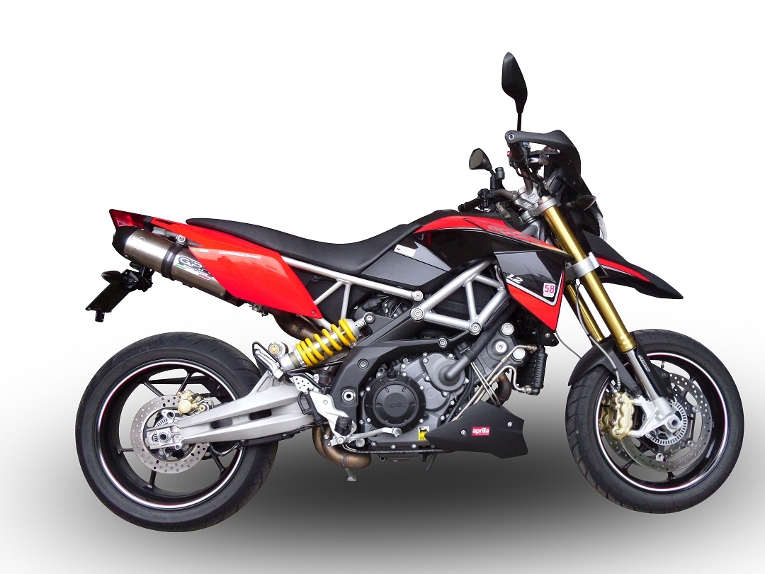 GPR escape compatível com  Aprilia Dorsoduro 1200 2011-2016, New Grand Prix Evo Titanium, Par de terminais de exaustão aprovados, com db killer removível, catalisadores e tubo de conexão específico 
