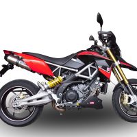 GPR escape compatível com  Aprilia Dorsoduro 1200 2011-2016, New Grand Prix Evo Titanium, Par de terminais de exaustão aprovados, com db killer removível, catalisadores e tubo de conexão específico 
