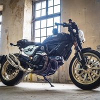 Escape compatível com Ducati Scrambler 800 2017-2020, Deeptone Inox, Escape duplo, não legal para os países membros da UE, incluindo db killers removíveis e tubos de ligação 