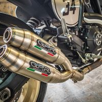 Escape compatível com Ducati Scrambler 800 2017-2020, Deeptone Inox, Escape duplo, não legal para os países membros da UE, incluindo db killers removíveis e tubos de ligação 