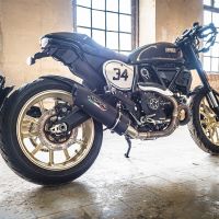 Escape compatível com Ducati Scrambler 800 2017-2020, Furore Nero, Escape homologado, legal para mercados NÃO europeus, incluindo tubo de ligação e db killer removível 