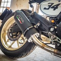 Escape compatível com Ducati Scrambler 800 2017-2020, Furore Nero, Escape homologado, legal para mercados NÃO europeus, incluindo tubo de ligação e db killer removível 