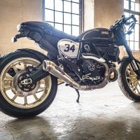 Escape compatível com Ducati Scrambler 800 2015-2016, Powercone Evo, Escape legal, homologado, silenciador com db killer removível e tubo de ligação específico 