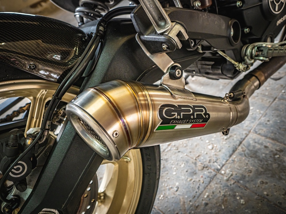 Escape compatível com Ducati Scrambler 800 2015-2016, Powercone Evo, Escape legal, homologado, silenciador com db killer removível e tubo de ligação específico 