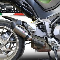 GPR escape compatível com  Ducati Multistrada 1260 2018-2020, New Grand Prix Evo Titanium, Escape legal, homologado, silenciador com db killer removível e tubo de ligação específico 