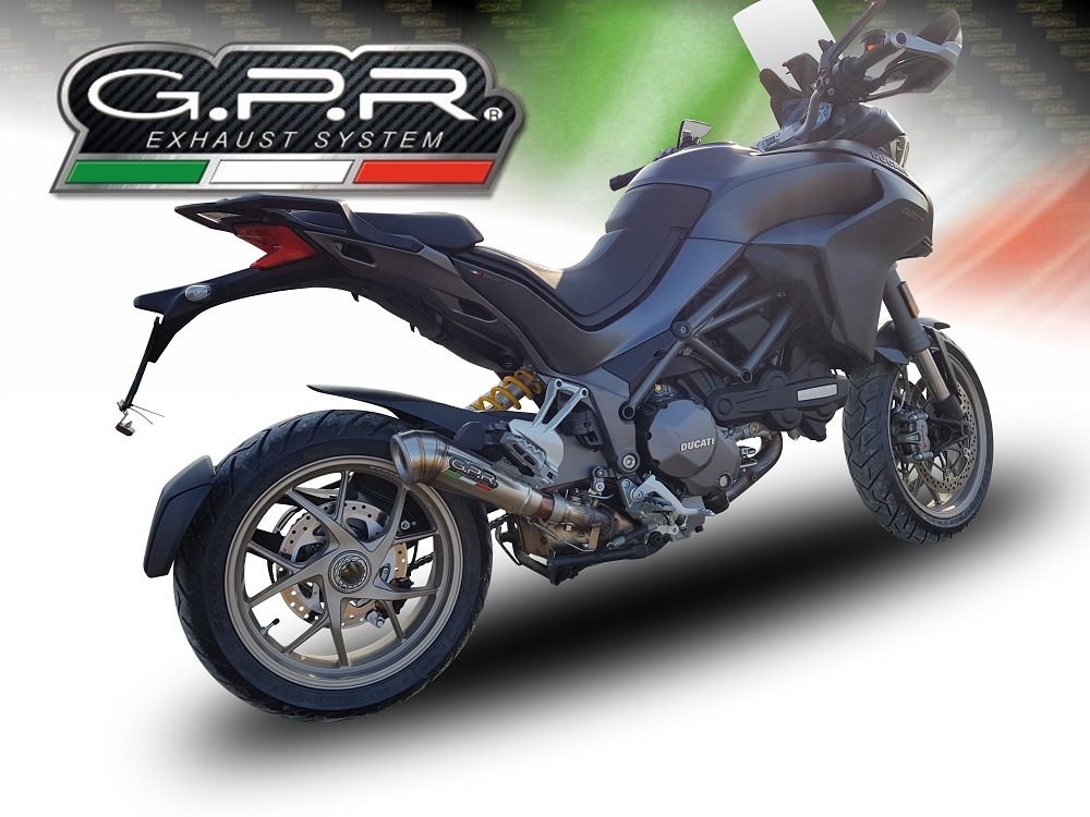 Escape compatível com Ducati Multistrada 1260 2018-2020, Powercone Evo, Escape legal, homologado, silenciador com db killer removível e tubo de ligação específico 