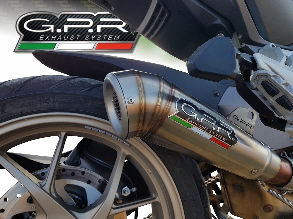 Escape compatível com Ducati Multistrada 1260 2018-2020, Powercone Evo, Escape legal, homologado, silenciador com db killer removível e tubo de ligação específico 