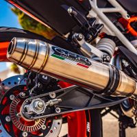 Escape compatível com Ktm Duke 250 2017-2020, Deeptone Inox, Escape legal, homologado, silenciador com db killer removível e tubo de ligação específico 