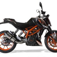 GPR escape compatível com  Ktm Duke 390 2013-2016, New Grand Prix Evo Titanium, Escape legal, aprovado, com db killer removível, tubo de conexão e conversor catalítico 