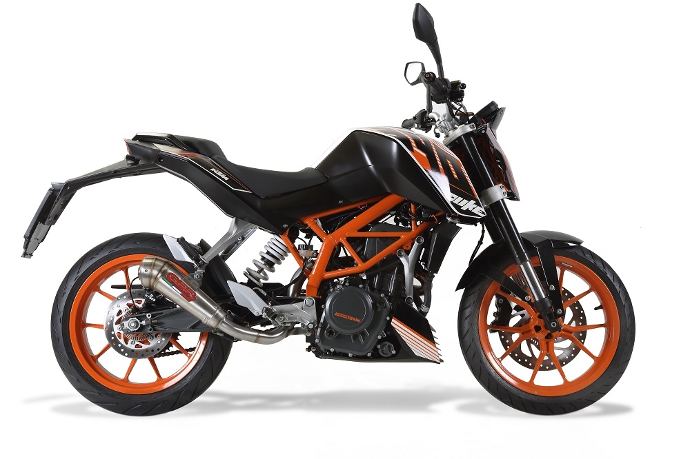 GPR escape compatível com  Ktm Duke 390 2013-2016, Powercone Evo, Escape legal, aprovado, com db killer removível, tubo de conexão e conversor catalítico 