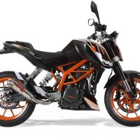 GPR escape compatível com  Ktm Duke 390 2013-2016, Powercone Evo, Escape legal, aprovado, com db killer removível, tubo de conexão e conversor catalítico 