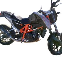 Escape compatível com Ktm Duke 690 2017-2020, Furore Evo4 Nero, Escape legal, homologado, silenciador com db killer removível e tubo de ligação específico 