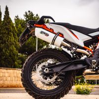 Escape compatível com Ktm Duke 890 2021-2024, Albus Evo4, Escape legal, homologado, silenciador com db killer removível e tubo de ligação específico 