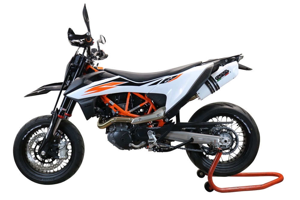 Escape compatível com Ktm Enduro 690 R 2019-2020, Albus Evo4, Escape homologado, legal para mercados NÃO europeus, incluindo tubo de ligação e db killer removível 