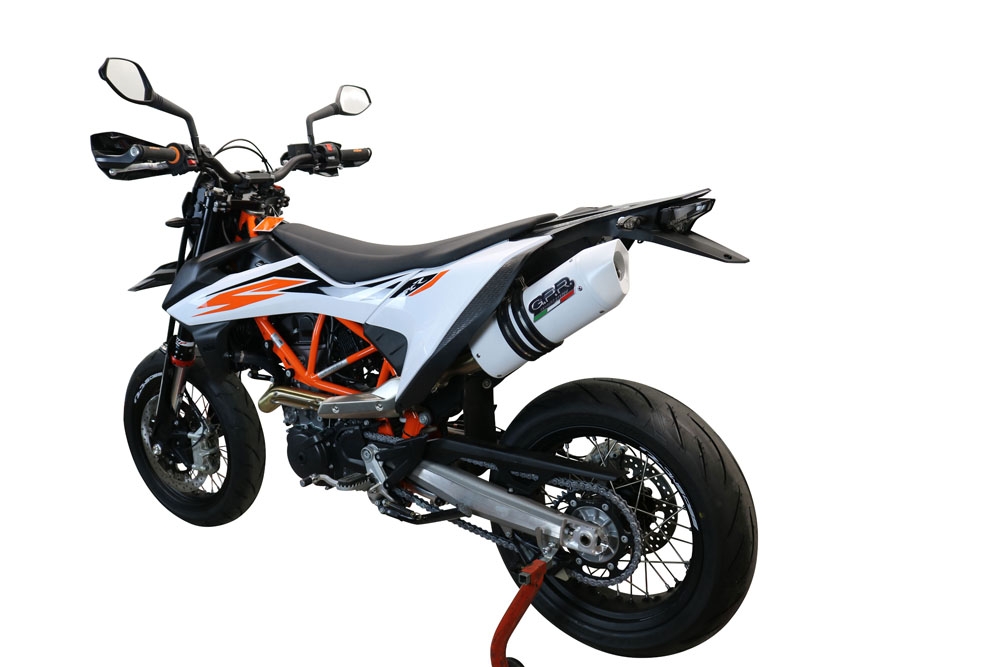 Escape compatível com Ktm Enduro 690 R 2019-2020, Albus Evo4, Escape homologado, legal para mercados NÃO europeus, incluindo tubo de ligação e db killer removível 