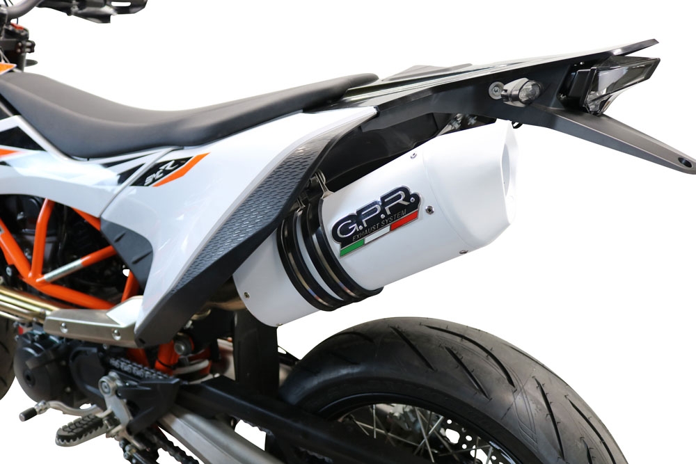 Escape compatível com Ktm Enduro 690 R 2019-2020, Albus Evo4, Escape homologado, legal para mercados NÃO europeus, incluindo tubo de ligação e db killer removível 