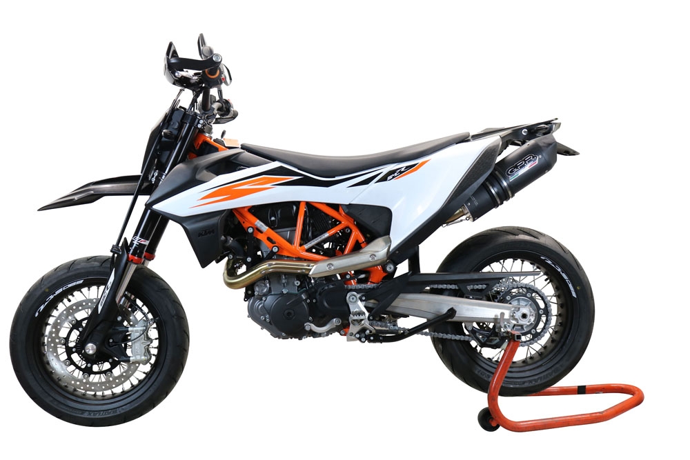 Escape compatível com Ktm Enduro 690 R 2021-2024, Furore Evo4 Nero, Escape homologado, legal para mercados NÃO europeus, incluindo tubo de ligação e db killer removível 